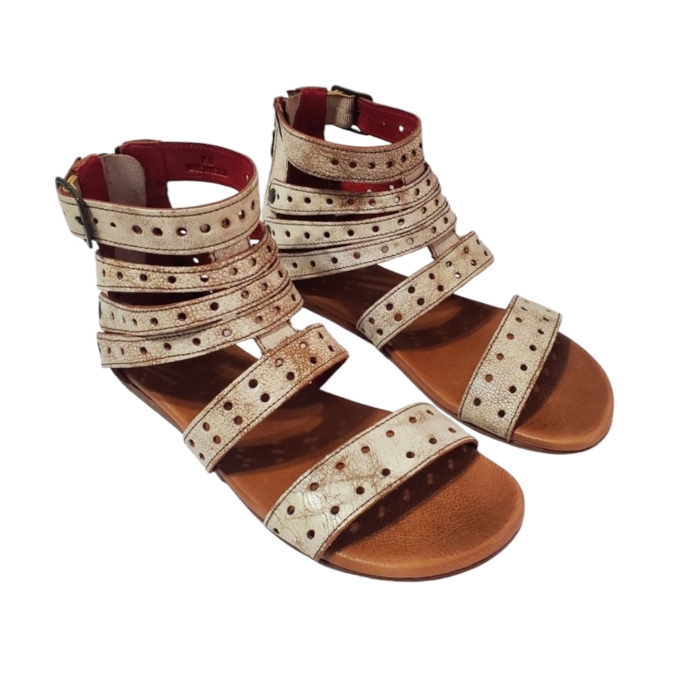 Bed Stu Artemis M Nectar Lux Leather Flat Gladiator Sandal Size 8 Boho